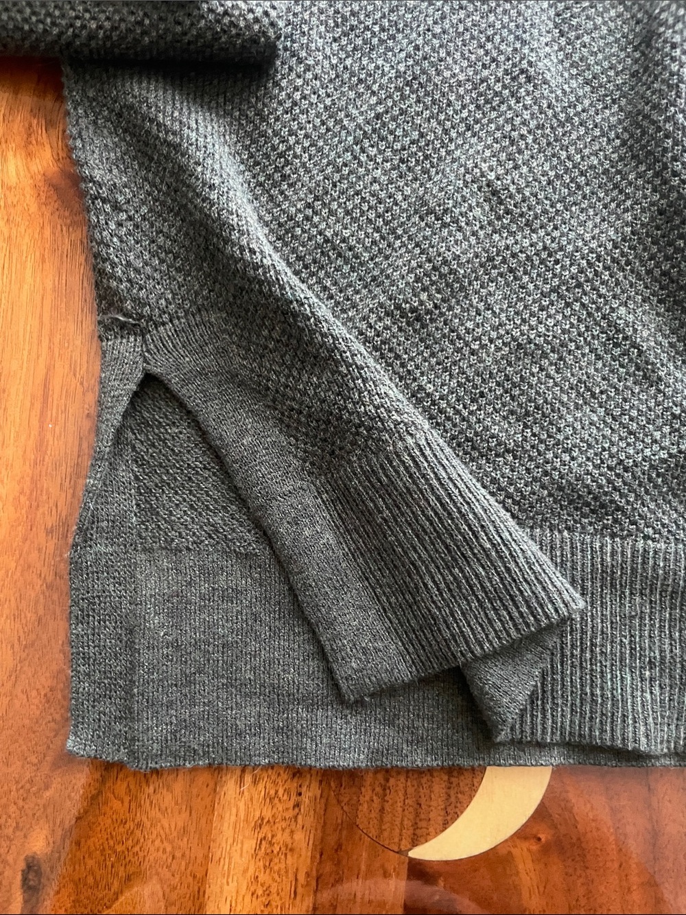 Dark Green V Neck Sweater - Picture 6 of 9